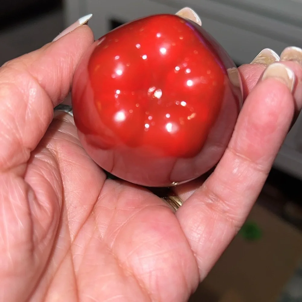 Vintage apple trinket jewelry box
